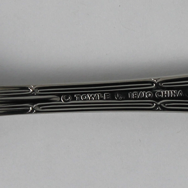 Set of 4 Towle Hotel Stainless Steel Ribbon Edge Teaspoons