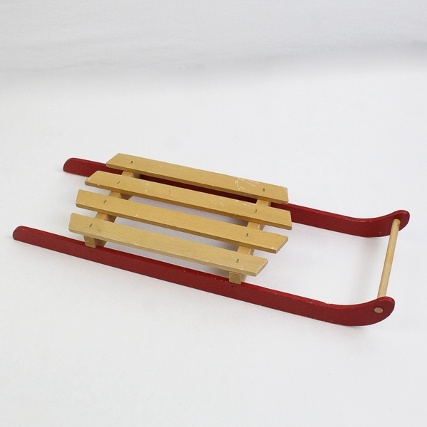 Lot of 3 Craftmade Painted Wooden Sleighs Christmas Holiday Decor