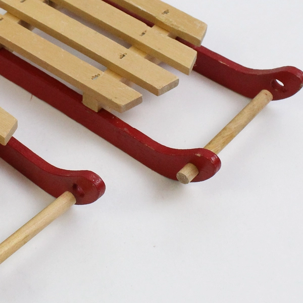 Lot of 3 Craftmade Painted Wooden Sleighs Christmas Holiday Decor