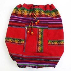 Unbranded Peruvian Style Hand Woven Backpack with Traditional Motifs 16"x18"