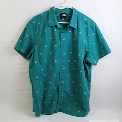 The North Face Men's XL Baytrail Pattern Igloos Aqua Button Up Shirt