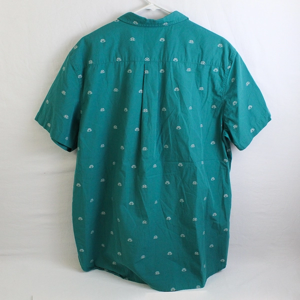 The North Face Men's XL Baytrail Pattern Igloos Aqua Button Up Shirt