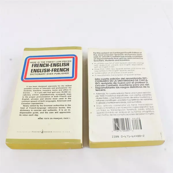 Language Books Spanish-English & French-English Paperback Beginner Learner