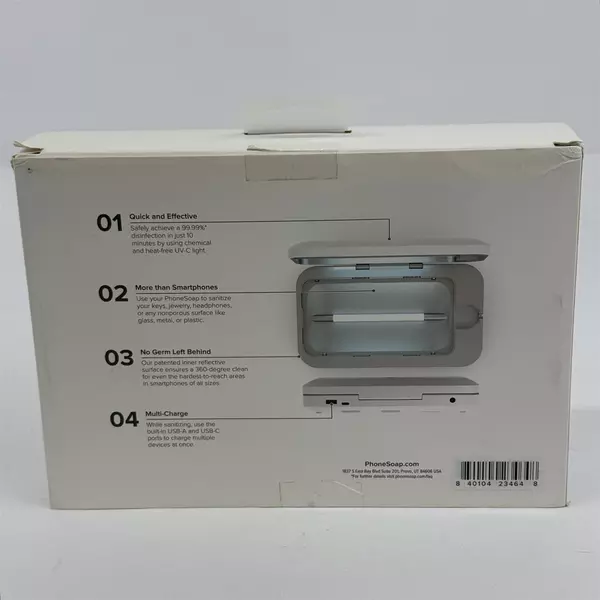 OTTERBOX PhoneSoap 3 UV Sanitizer and Charger for Cell Phones White 2020