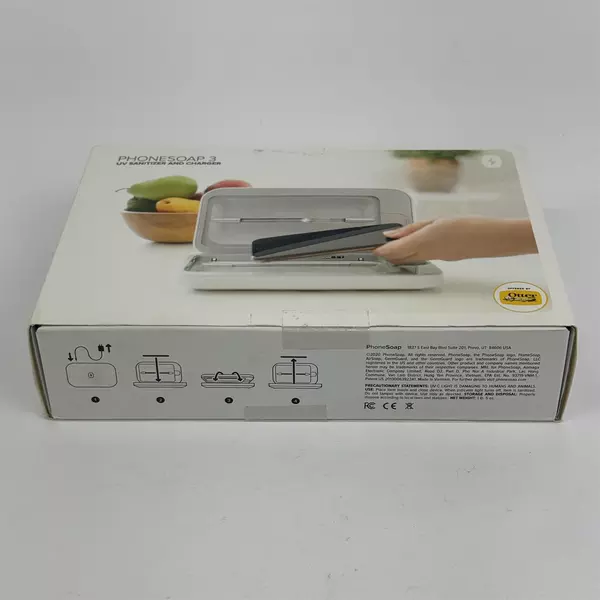 OTTERBOX PhoneSoap 3 UV Sanitizer and Charger for Cell Phones White 2020