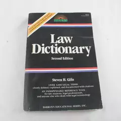1984 Barron's Law Dictionary 2nd Edition Paperback Legal Reference