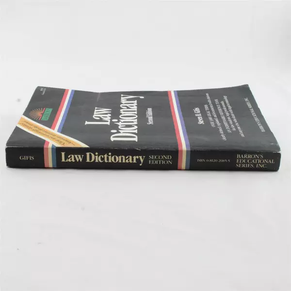 1984 Barron's Law Dictionary 2nd Edition Paperback Legal Reference