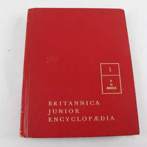 1975 Encyclopedia Britannica Junior Volume 1 Hardcover Reference Book