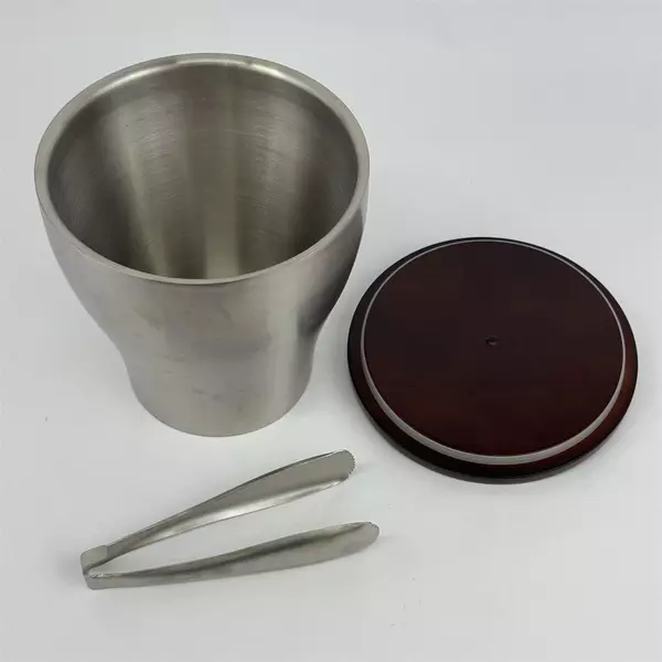 Umbra Stainless Steel by Dennis Cheng Ice Bucket w/ Lid Tongs