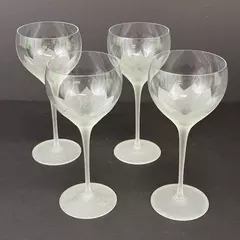 Set of 4 Rosenthal Crystal Lotus Blossoms Wine Glasses