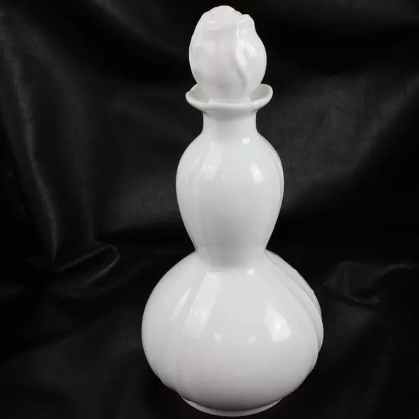 Vintage Rynne China White Glass Cologne Bottle