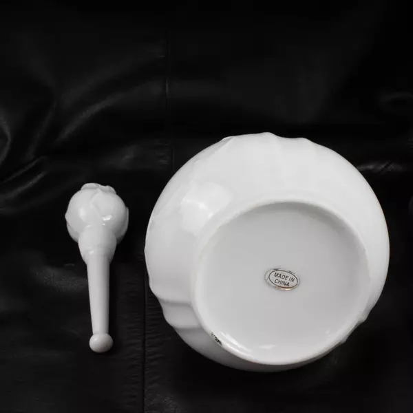 Vintage Rynne China White Glass Cologne Bottle