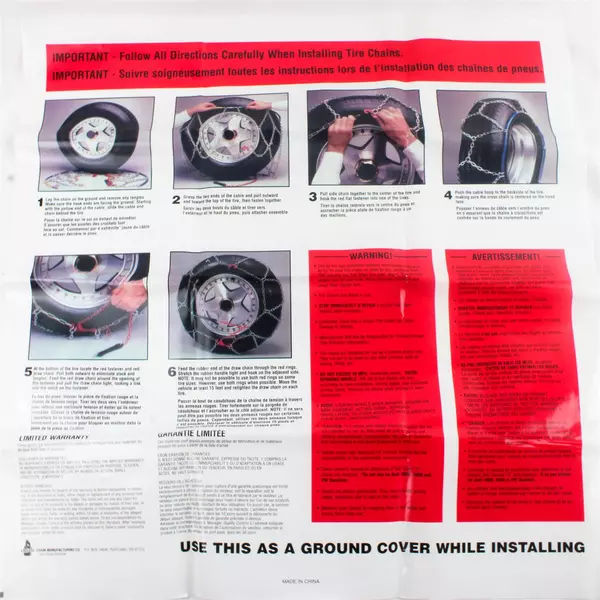 LaClede Chain Mfg Co Alpine Premier Tire Chains Model #1540 Original Bag Unused