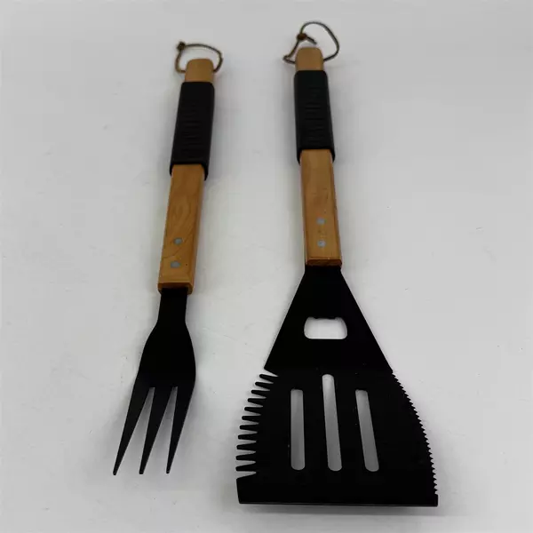 Set of 2 Barbeque Tools Multifunctional Spatula and Fork Grill Stainless Steel
