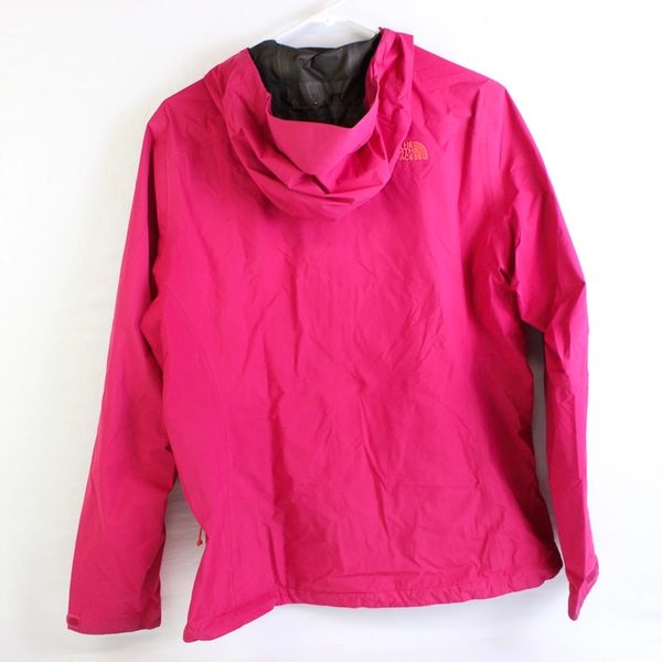 North Face Women's Pink Full Zip Hooded Jacket Long Sleeve Multiple Pockets Sz L