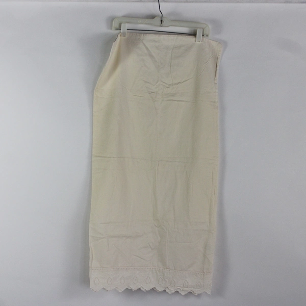 Lot of 2 Off-White Cotton Cutwork King Size Pillowcases