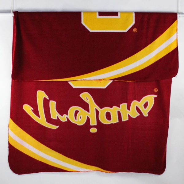 Unbranded USC Trojans Yellow/Red Fleece Throw Blanket Lightweight 66" x 89"