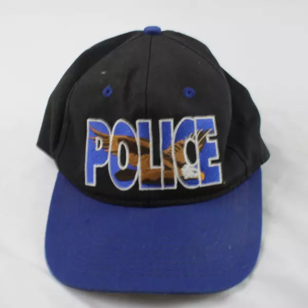 Police Hat with Bald Eagle Emblem Vintage Style Uniform Cap