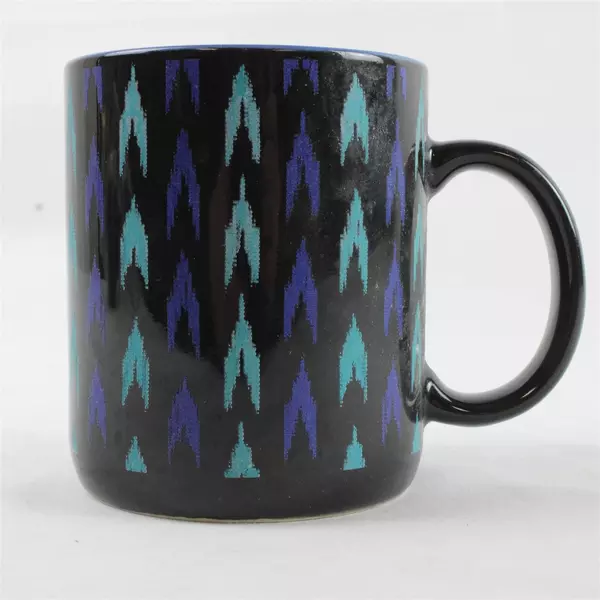 Riviera Van Beers Ceramic Mug by Signature Housewares Black & Blue Design