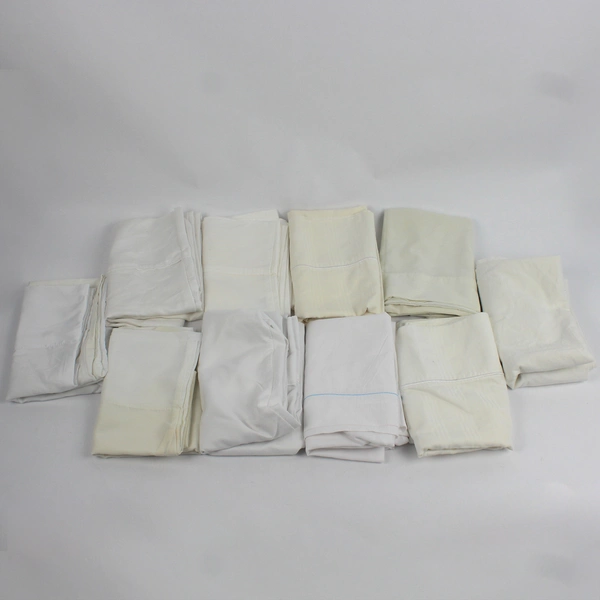 Lot of 10 Off-White Standard Pillowcases DIY Fabric Upcycling
