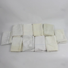 Lot of 10 Off-White Standard Pillowcases DIY Fabric Upcycling