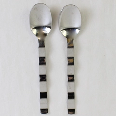 Lot of 2 Retroneu Vintage Oval Soup Spoons 18/8 Whitewater Pattern 7.5 Inches