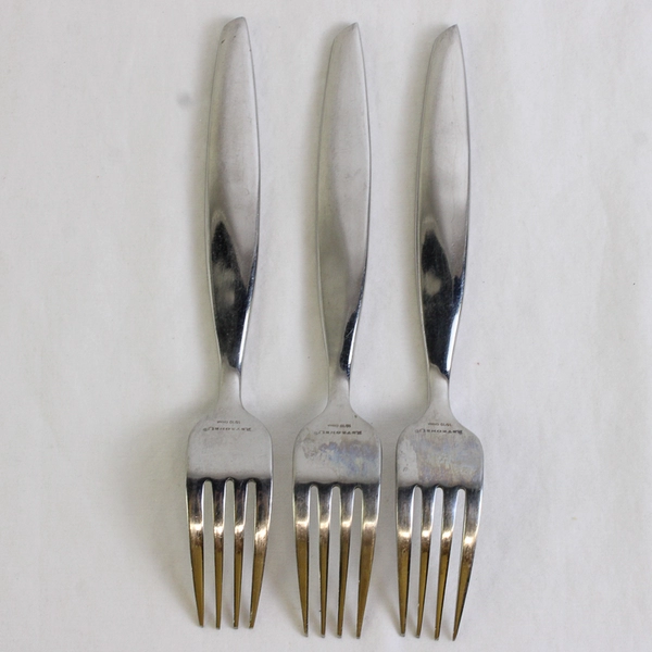 Lot of 3 Retroneu Roadway Stainless Steel 18/10 Salad Forks 7 Inches