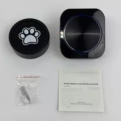 Black Kinetic Battery Free Wireless Doorbell Open Box Works