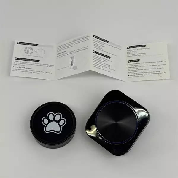 Black Kinetic Battery Free Wireless Doorbell Open Box Works