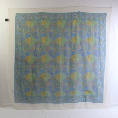 Made of Me Sheer Blue and Green Paisley Women's Scarf 40" x 43"