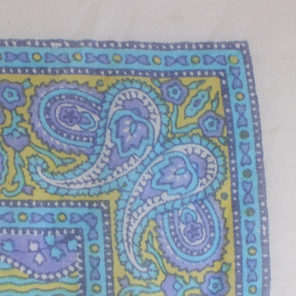 Made of Me Sheer Blue and Green Paisley Women's Scarf 40" x 43"