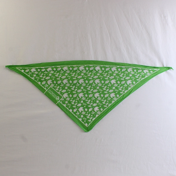 The Nature Conservancy Green Leaf Pattern Triangle Bandana Headscarf