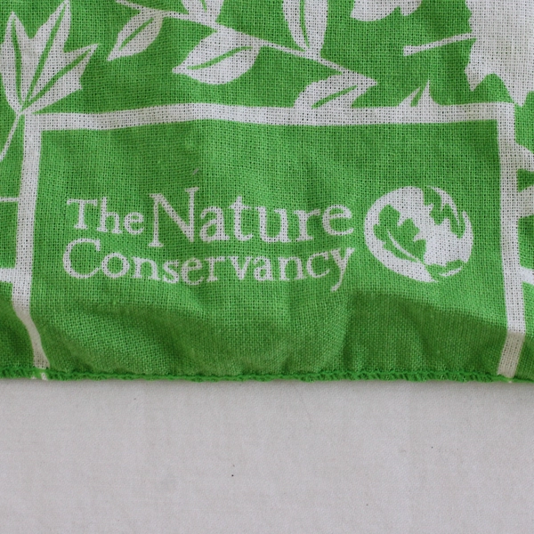 The Nature Conservancy Green Leaf Pattern Triangle Bandana Headscarf