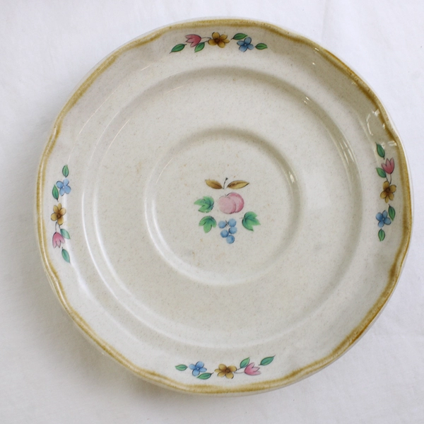 Set of 3 Vintage International Tableworks Heartland Stoneware Saucers