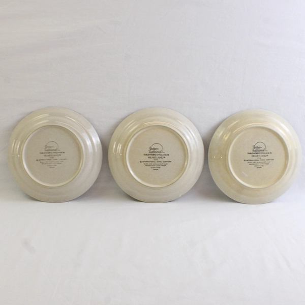Set of 3 VTG International Tableworks Heartland Stoneware Salad Plates 7 3/4"