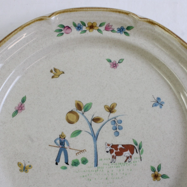 Set of 3 VTG International Tableworks Heartland Stoneware Salad Plates 7 3/4"
