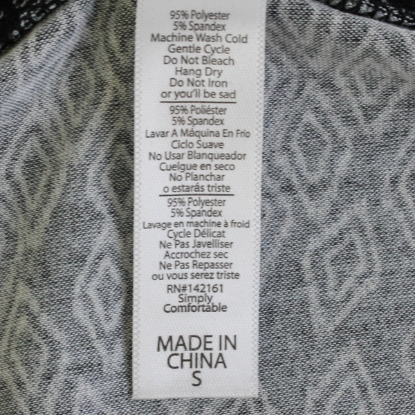 LuLaRoe Black and White Diamond Pattern T-Shirt Women's Size Small