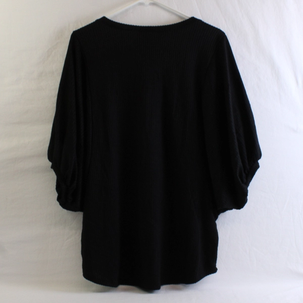 LuLaRoe Black Dolman Sleeve V-Neck Top Women's Size Small