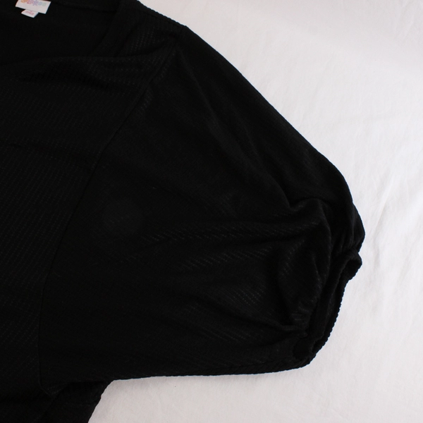 LuLaRoe Black Dolman Sleeve V-Neck Top Women's Size Small
