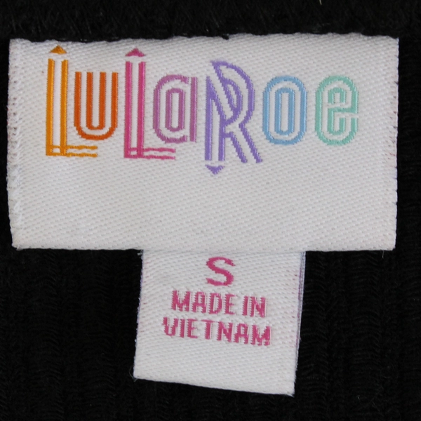 LuLaRoe Black Dolman Sleeve V-Neck Top Women's Size Small