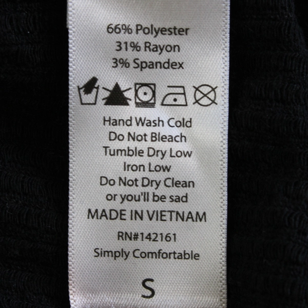 LuLaRoe Black Dolman Sleeve V-Neck Top Women's Size Small