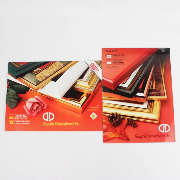 Lot of 2 Vintage 1991 Graphik Dimensions Ltd Framing Catalogs