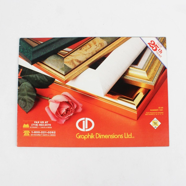 Lot of 2 Vintage 1991 Graphik Dimensions Ltd Framing Catalogs