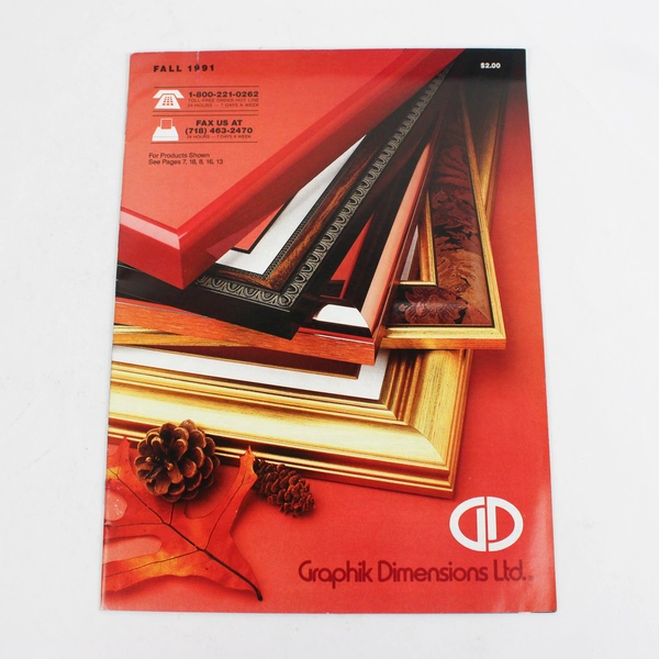Lot of 2 Vintage 1991 Graphik Dimensions Ltd Framing Catalogs