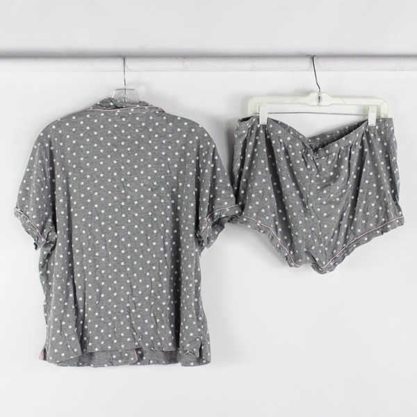 Seeing Stars 2 Pc Gray and White Shirt Shorts Pajama Set Women's XL