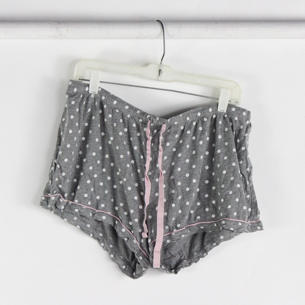 Seeing Stars 2 Pc Gray and White Shirt Shorts Pajama Set Women's XL