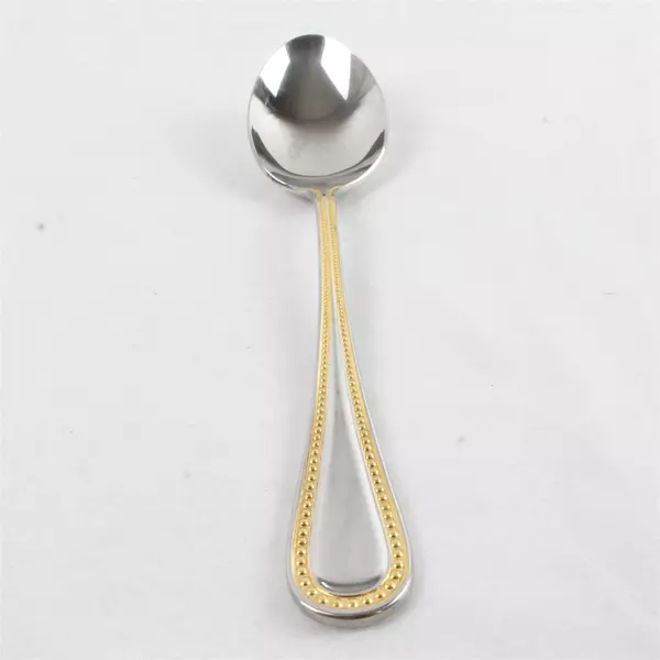 Lot of 4 Towle Gold Manchester 7.5" Oval Place Soup Spoons 