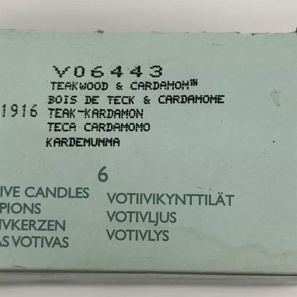 5 Party Lite Votive Candles Teakwood And Cardamon V06443 Original Worn Box