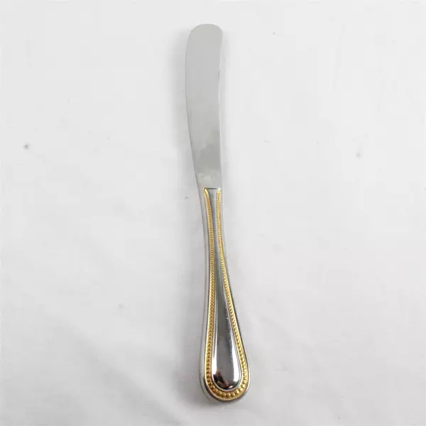 Lot of 2 Towle Gold Manchester Modern Hollow Handle Knives 9" Flatware Set