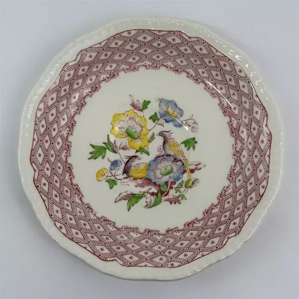 Somerset Burgundy Rose Bone China Tea Cup and Saucer